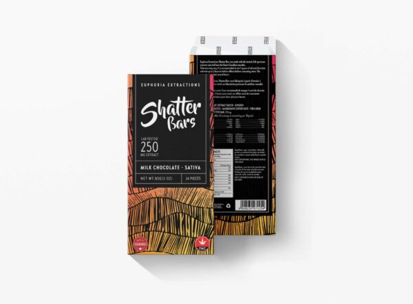 Euphoria Extractions – 500mg Shatter Bar – Milk Chocolate (Sativa) | Herbarium Canada