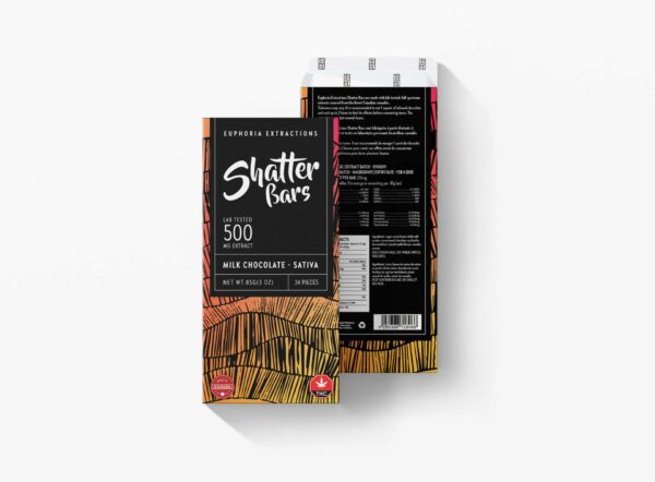 Euphoria Extractions – 500mg Shatter Bar – Milk Chocolate (Sativa) | Herbarium Canada