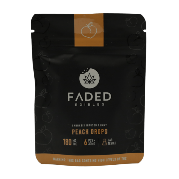 Faded Edibles – Peach Drops – 180mg | Herbarium Canada