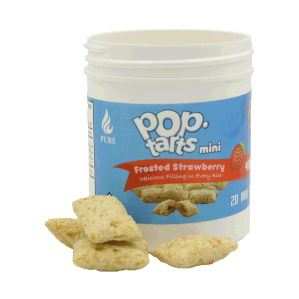 Pop Tarts Mini’s – THC Infused Frosted Strawberry Bites – 400mg | Herbarium Canada