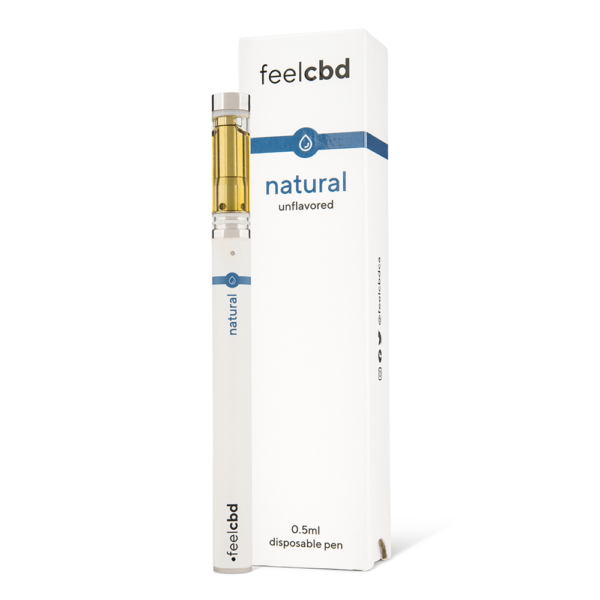 FeelCBD – Natural – Disposable CBD Vape Pen 0.5ml | Herbarium Canada