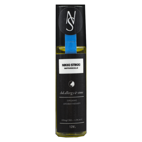 Nikki Stikki Botanicals – Organic Aromatherapy – CBD Allergy and Sinus Roller 100mg CBD | Herbarium Canada