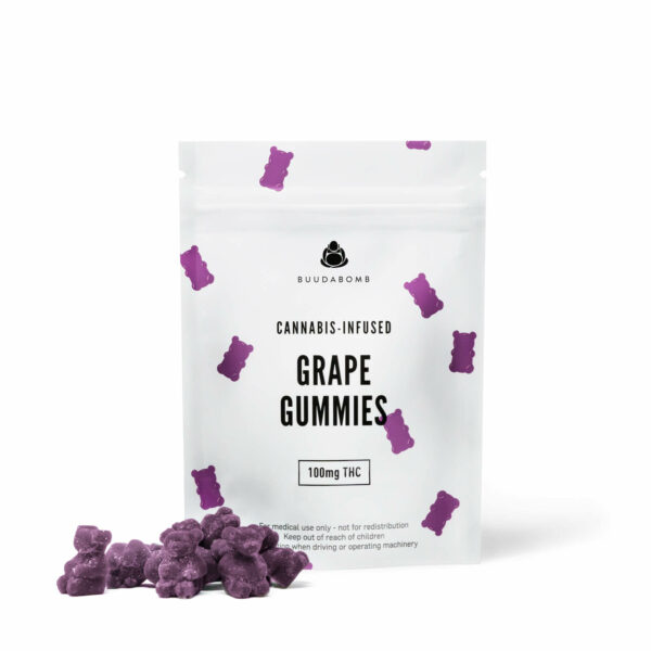 Buudabomb – Grape Gummies 100mg THC | Herbarium Canada