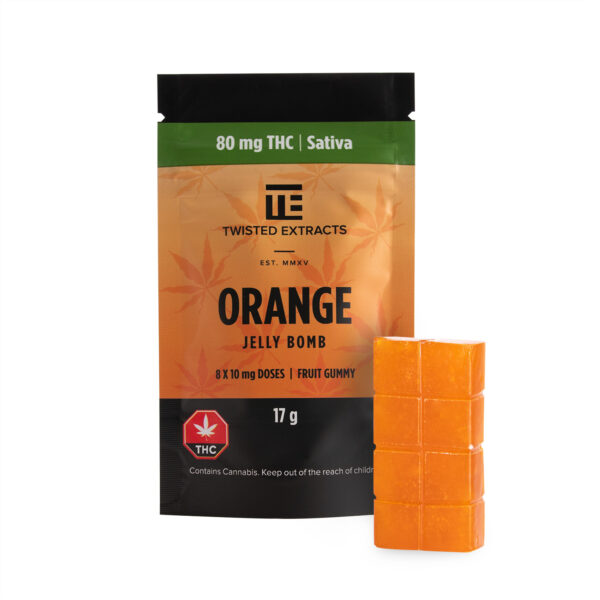 Twisted Extracts – Orange Jelly Bomb – Sativa – 80mg THC | Herbarium Canada