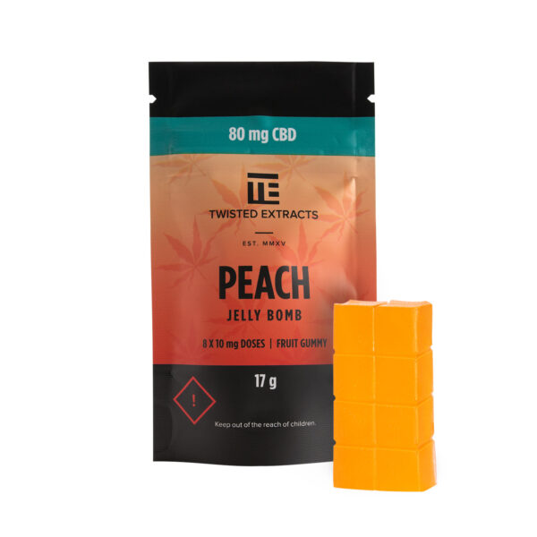 Twisted Extracts – Peach Jelly Bombs – CBD | Herbarium Canada