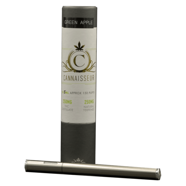Cannaisseur – Disposable THC Distillate Pen – Green Apple 0.5ml | Herbarium Canada