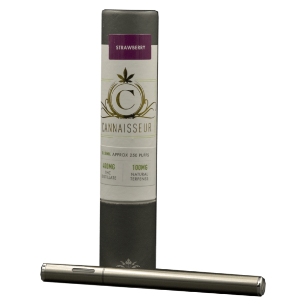 Cannaisseur – Disposable THC Distillate Pen – Strawberry 0.3ml | Herbarium Canada