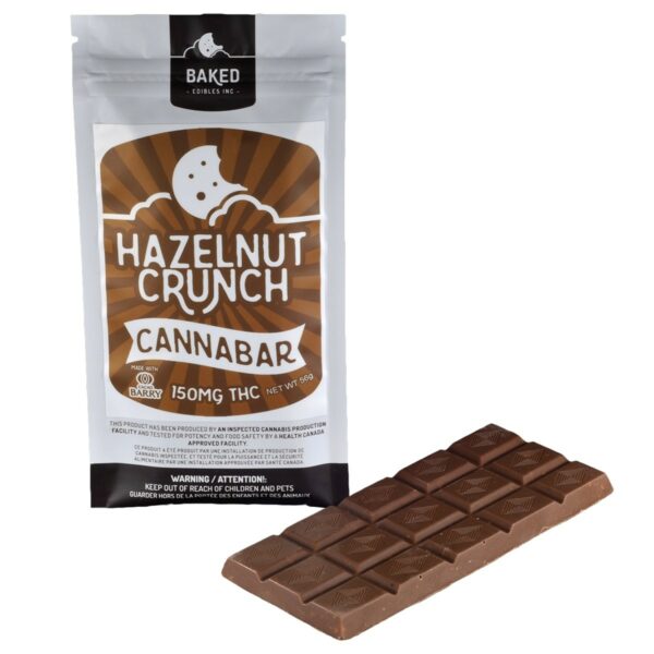 Baked Edibles – Chocolate Bar – Hazelnut Crunch 150mg THC | Herbarium Canada