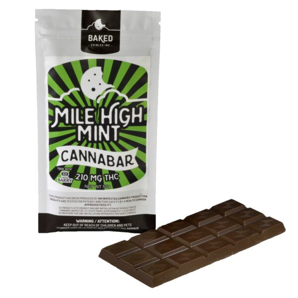 Baked Edibles – Mile High Mint Cannabar 210mg THC | Herbarium Canada