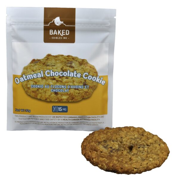 Baked Edibles – Cookie – Oatmeal Chocolate 15mg THC | Herbarium Canada