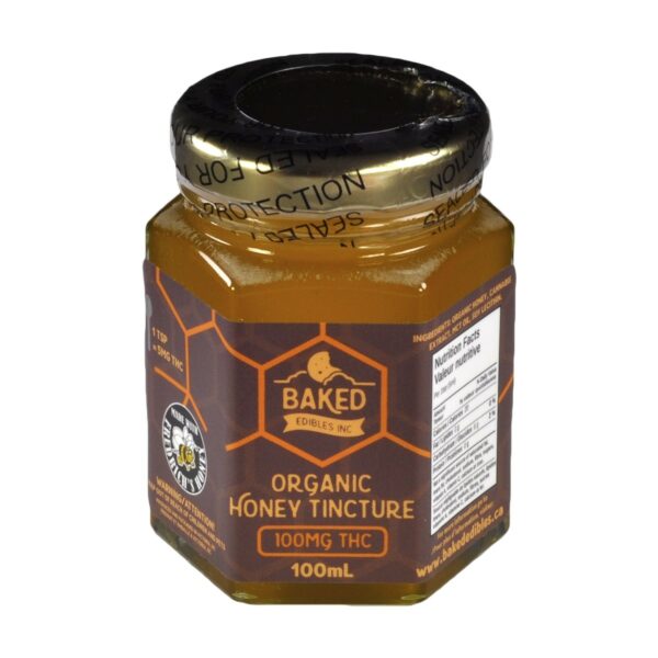 Baked Edibles – Organic Honey Tincture 100mg THC | Herbarium Canada