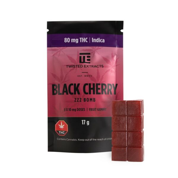 Twisted Extracts – Black Cherry – Zzz Bombs – 80mg THC | Herbarium Canada