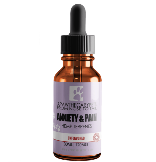 Apawthecary Pets – Anxiety & Pain Tincture – Unflavoured 120mg | Herbarium Canada