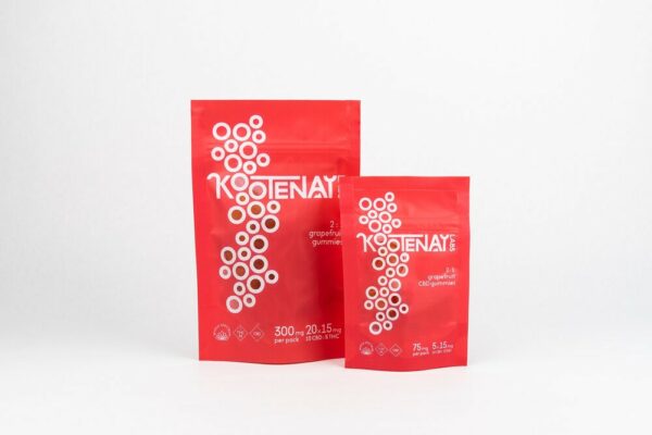 Kootenay Labs – 2:1 Gummies – Grapefruit (10mgCBD/5mgTHC) – 75mg | Herbarium Canada