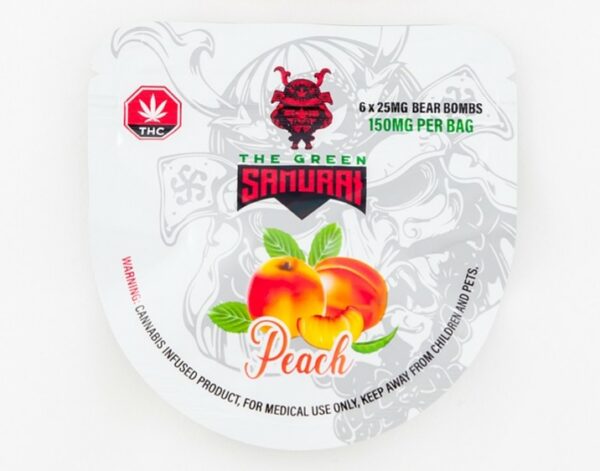 The Green Samurai – Peach Gummies – 150mg | Herbarium Canada