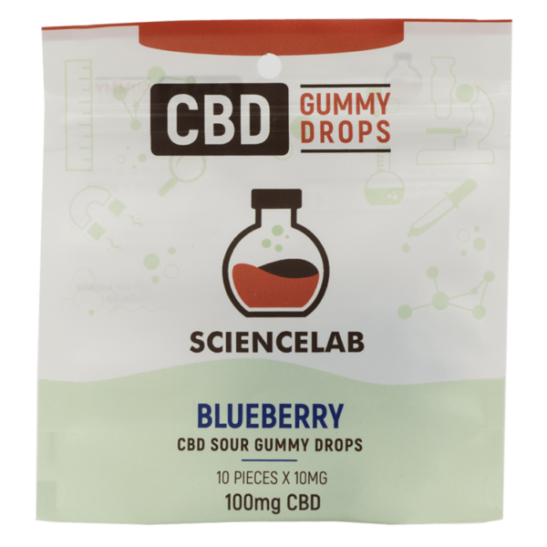 Sciencelab – CBD Sour Gummy Drops – Blueberry 100mg CBD | Herbarium Canada