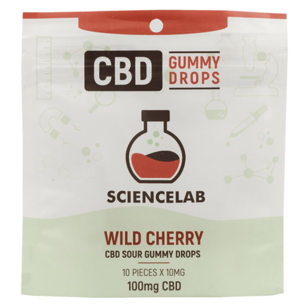 Sciencelab – CBD Sour Gummy Drops – Wild Cherry 100mg CBD | Herbarium Canada