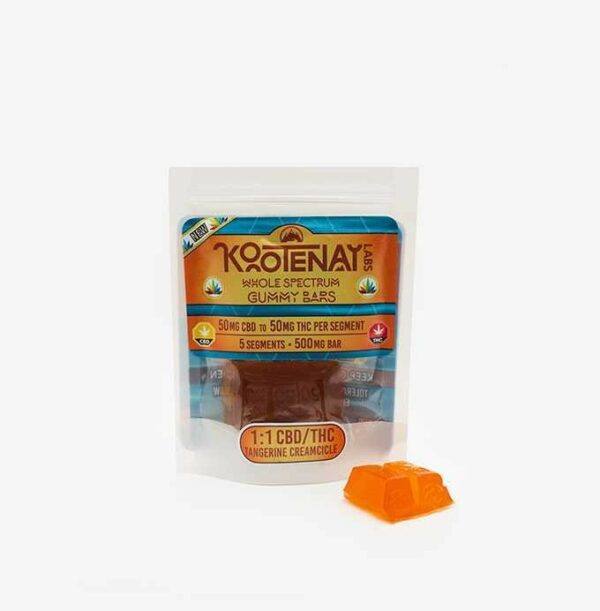 Kootenay Labs – 1:1 Tangerine Creamsicle Gummy – (500mg total) | Herbarium Canada