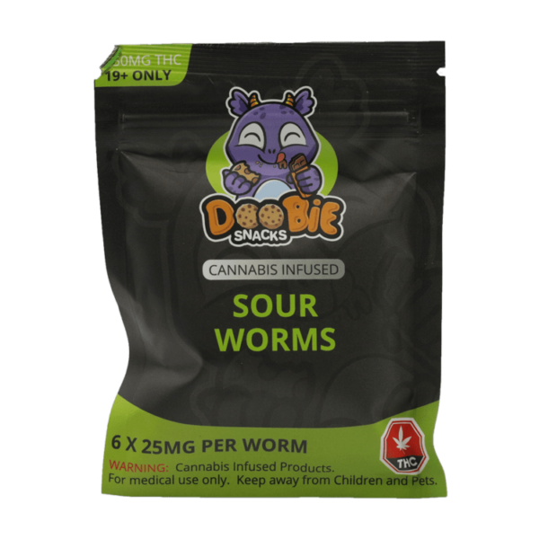 Doobie Snacks – CBD Sour Gummy Bears – 150mg CBD | Herbarium Canada