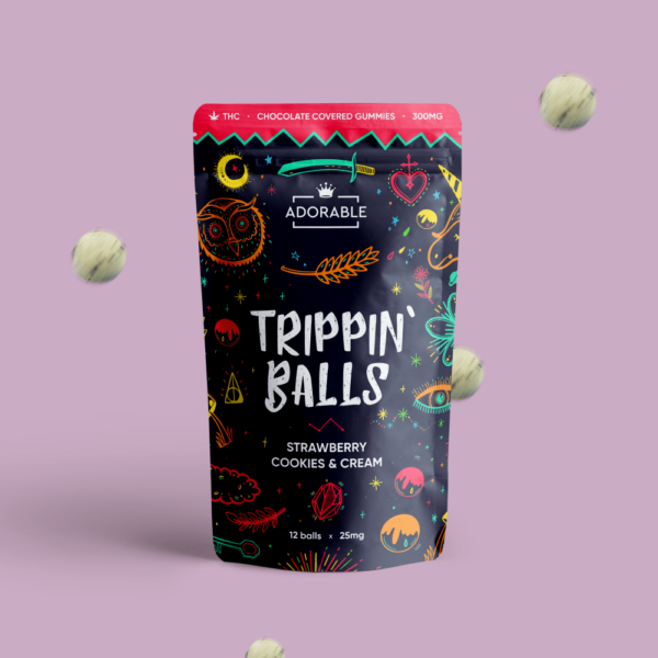 Adorable – Trippin’ Balls – Strawberry Cookies & Cream – 300mg | Herbarium Canada