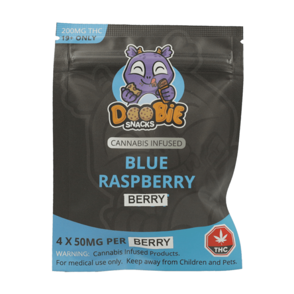 Doobie Snacks – Blue Raspberry – 200mg THC | Herbarium Canada