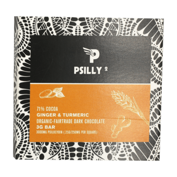 Psilly – Dark Chocolate Bar – Ginger & Turmeric | Herbarium Canada