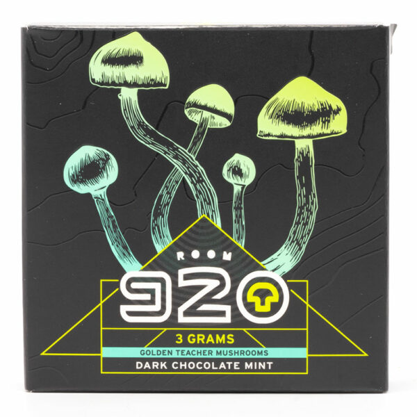 Room 920 – Mushroom Chocolate Bar – Dark Chocolate Mint – 3 grams | Herbarium Canada