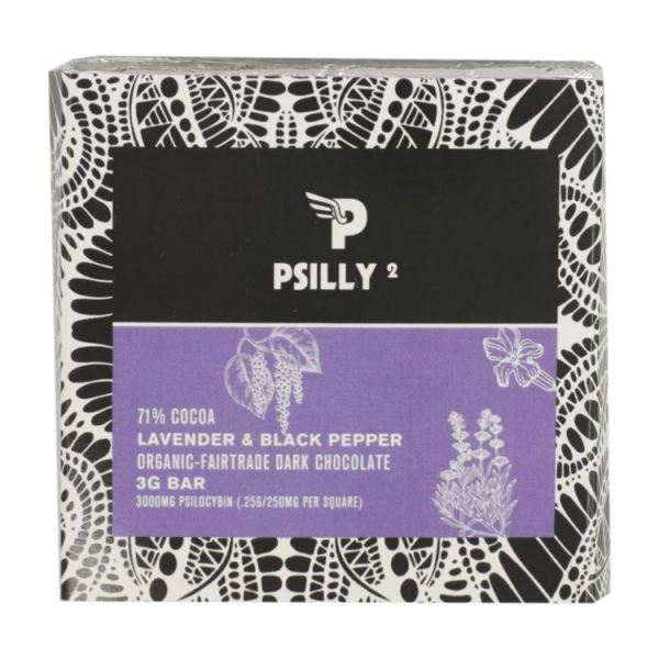 Psilly – Dark Chocolate Bar – Lavender & Black Pepper | Herbarium Canada