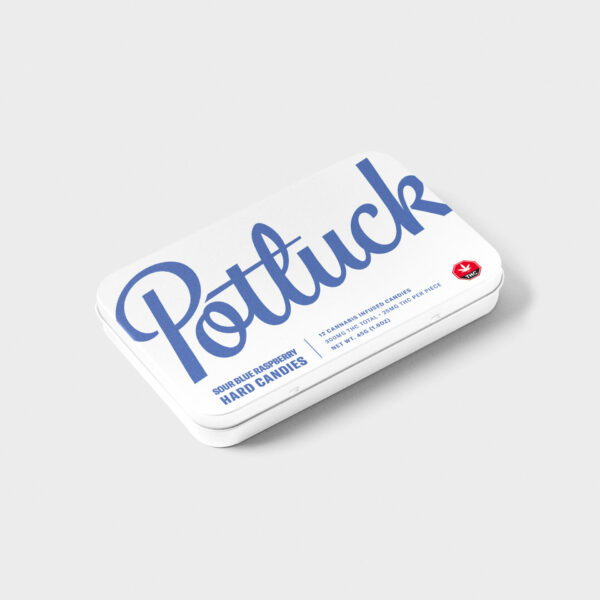 Potluck – Hard Candy – Sour Blue Raspberry – 300mg THC | Herbarium Canada