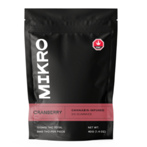 Mikro – THC Gummies – 100mg THC – Cranberry | Herbarium Canada