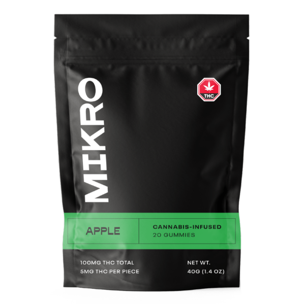 Mikro – THC Gummies – 100mg THC – Apple | Herbarium Canada