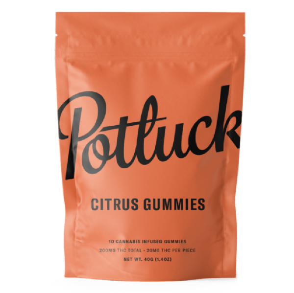 Potluck Extracts – Citrus Gummies – 200mg THC | Herbarium Canada