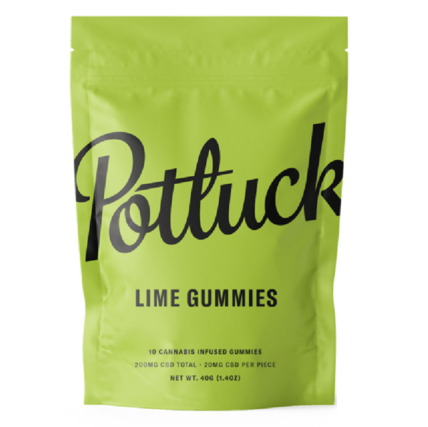 Potluck Extracts – Lime Gummies (CBD) – 200mg | Herbarium Canada