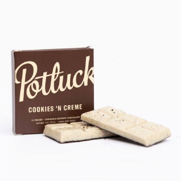 Potluck – Infused Chocolate – Cookies & Cream – 300mg THC | Herbarium Canada