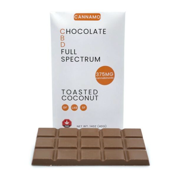 Cannamo – Full Spectrum CBD Chocolate – 375mg – Toasted Coconut | Herbarium Canada